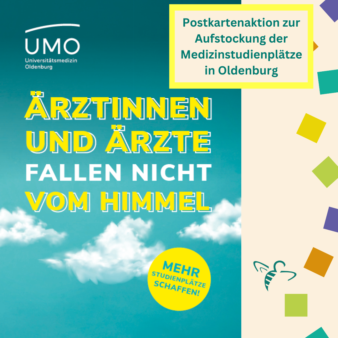 Postkartenaktion für eine Aufstockung der Medizinstudienplätze in Oldenburg